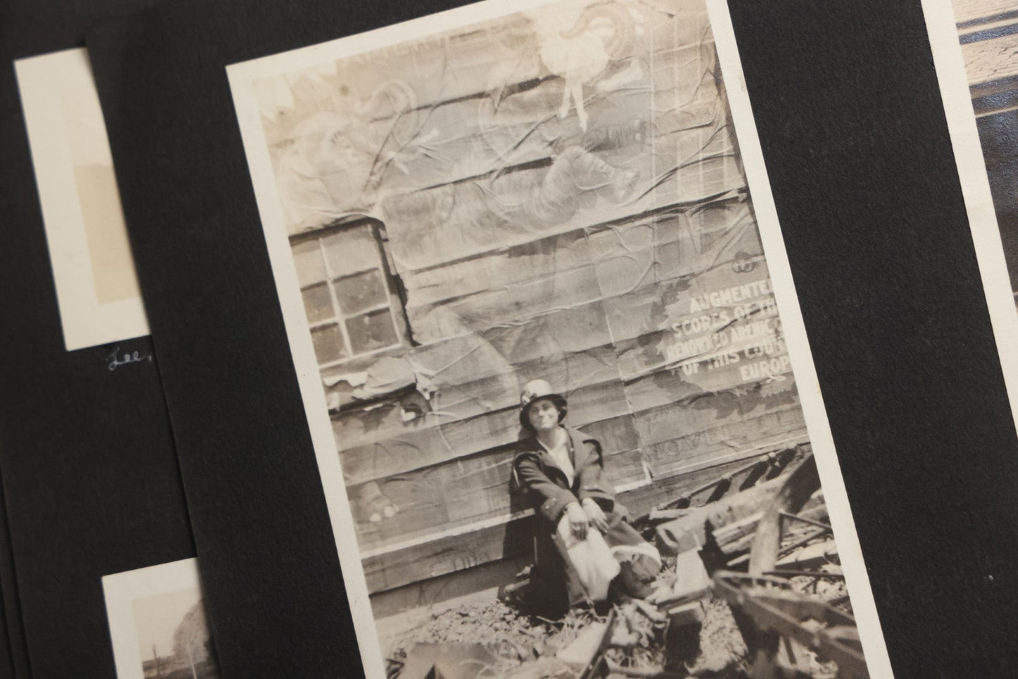 Lot 025 - Antique Snapshot Photo Album Gifted To Zella On Christmas 1916 With 1750+ Photos Of Midwest And Western Scenes Including Telluride & Greeley Colorado, Farm Life, Animals, Automobiles, Oil Wells, Early Aviation, And WWI Soldiers, 1916–1920