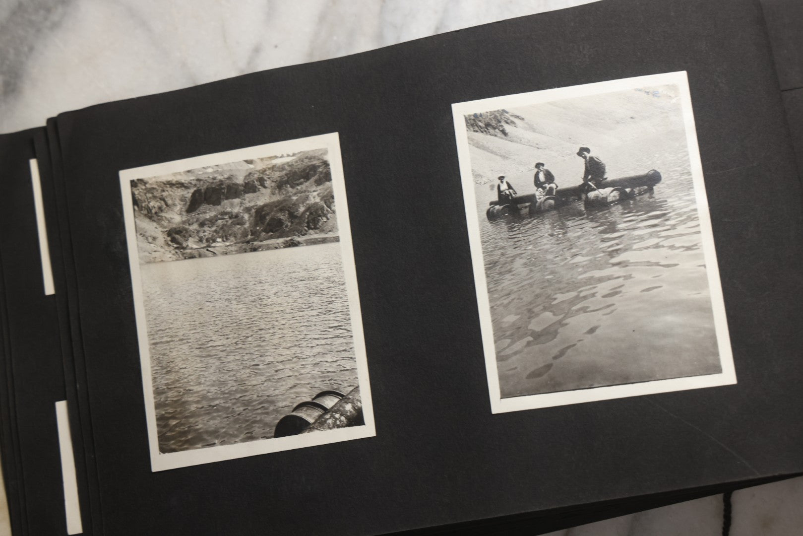 Lot 025 - Antique Snapshot Photo Album Gifted To Zella On Christmas 1916 With 1750+ Photos Of Midwest And Western Scenes Including Telluride & Greeley Colorado, Farm Life, Animals, Automobiles, Oil Wells, Early Aviation, And WWI Soldiers, 1916–1920