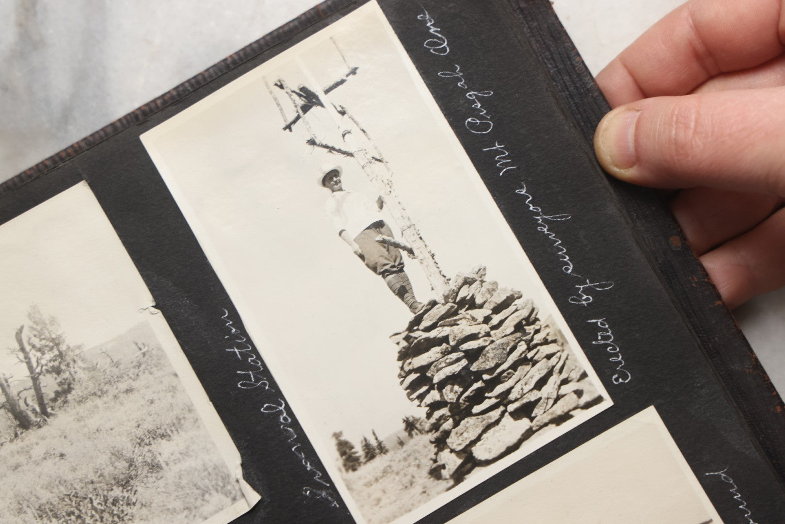 Lot 025 - Antique Snapshot Photo Album Gifted To Zella On Christmas 1916 With 1750+ Photos Of Midwest And Western Scenes Including Telluride & Greeley Colorado, Farm Life, Animals, Automobiles, Oil Wells, Early Aviation, And WWI Soldiers, 1916–1920