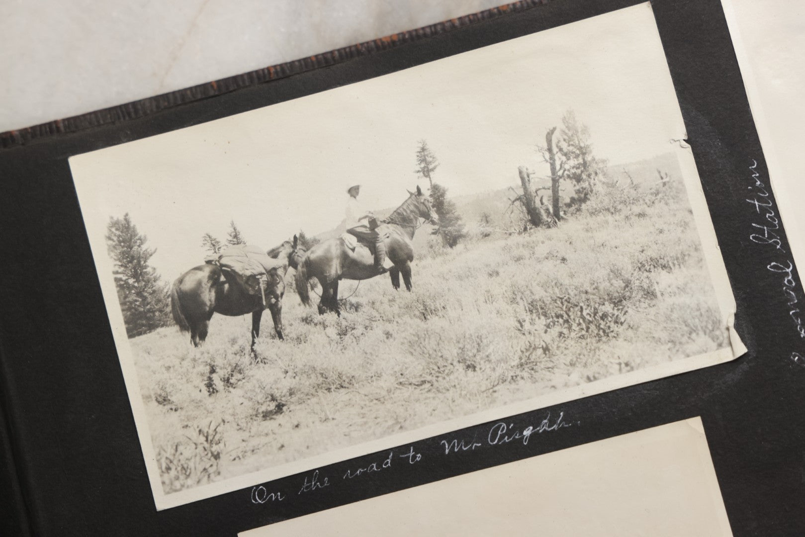 Lot 025 - Antique Snapshot Photo Album Gifted To Zella On Christmas 1916 With 1750+ Photos Of Midwest And Western Scenes Including Telluride & Greeley Colorado, Farm Life, Animals, Automobiles, Oil Wells, Early Aviation, And WWI Soldiers, 1916–1920