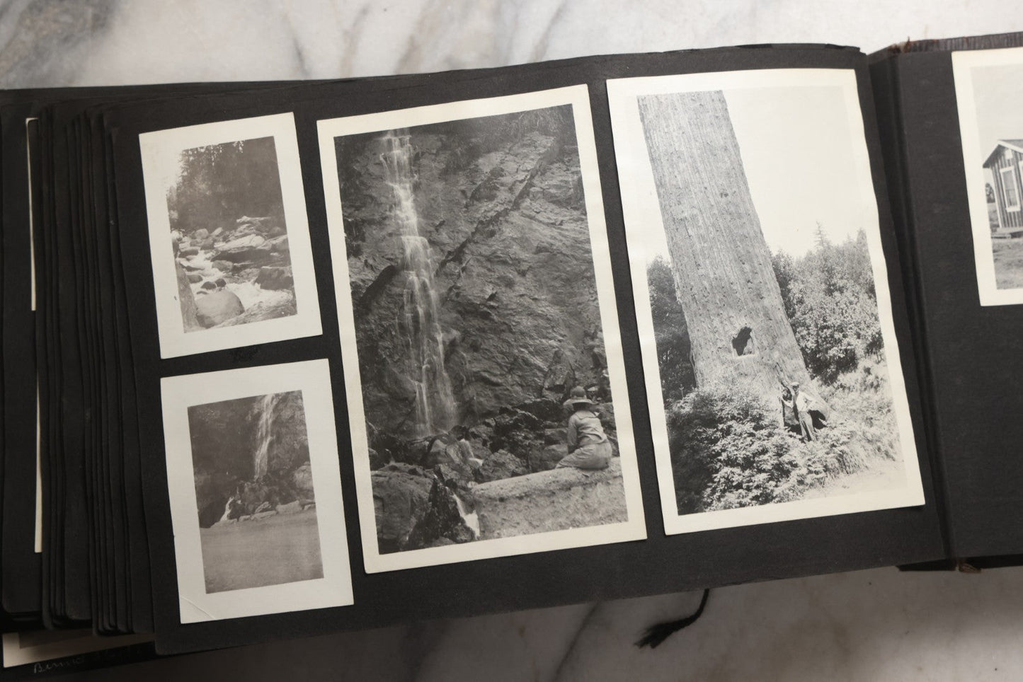 Lot 025 - Antique Snapshot Photo Album Gifted To Zella On Christmas 1916 With 1750+ Photos Of Midwest And Western Scenes Including Telluride & Greeley Colorado, Farm Life, Animals, Automobiles, Oil Wells, Early Aviation, And WWI Soldiers, 1916–1920