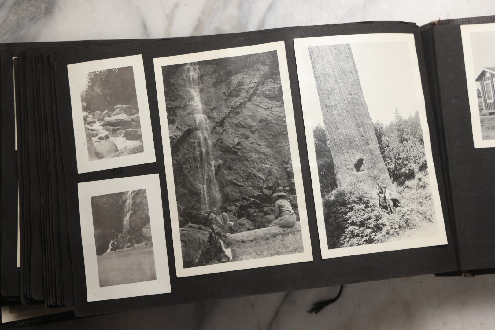 Lot 025 - Antique Snapshot Photo Album Gifted To Zella On Christmas 1916 With 1750+ Photos Of Midwest And Western Scenes Including Telluride & Greeley Colorado, Farm Life, Animals, Automobiles, Oil Wells, Early Aviation, And WWI Soldiers, 1916–1920