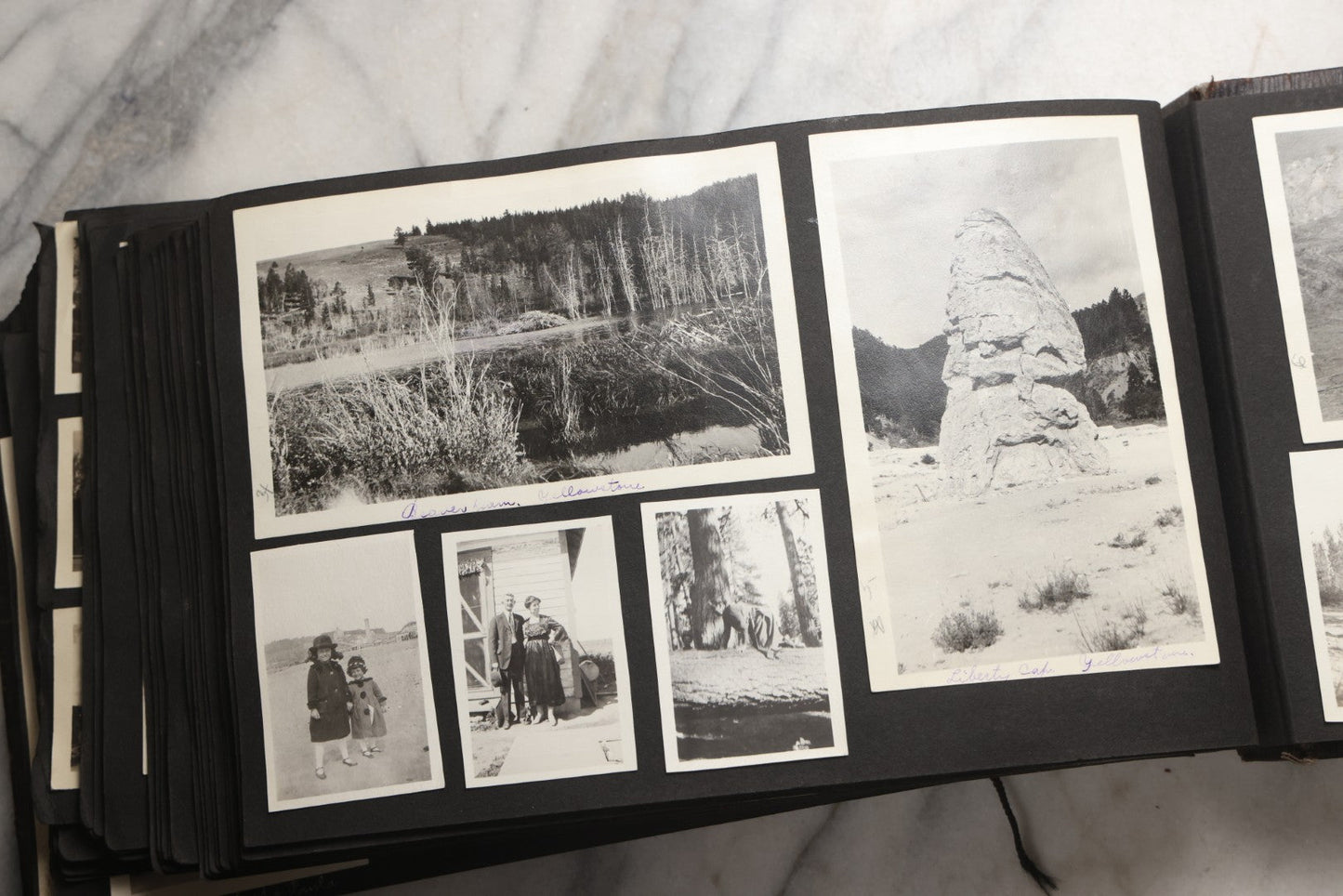 Lot 025 - Antique Snapshot Photo Album Gifted To Zella On Christmas 1916 With 1750+ Photos Of Midwest And Western Scenes Including Telluride & Greeley Colorado, Farm Life, Animals, Automobiles, Oil Wells, Early Aviation, And WWI Soldiers, 1916–1920