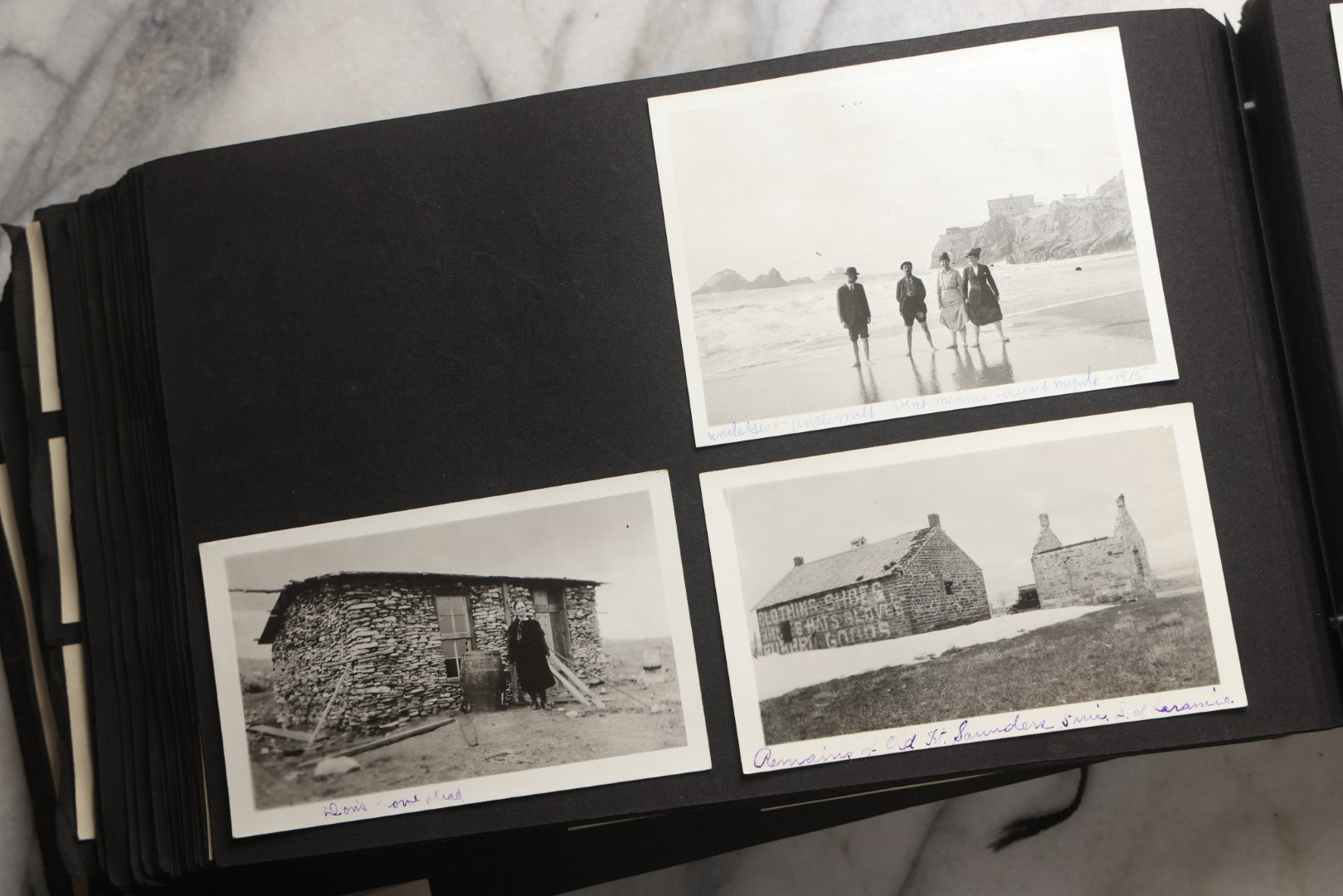 Lot 025 - Antique Snapshot Photo Album Gifted To Zella On Christmas 1916 With 1750+ Photos Of Midwest And Western Scenes Including Telluride & Greeley Colorado, Farm Life, Animals, Automobiles, Oil Wells, Early Aviation, And WWI Soldiers, 1916–1920