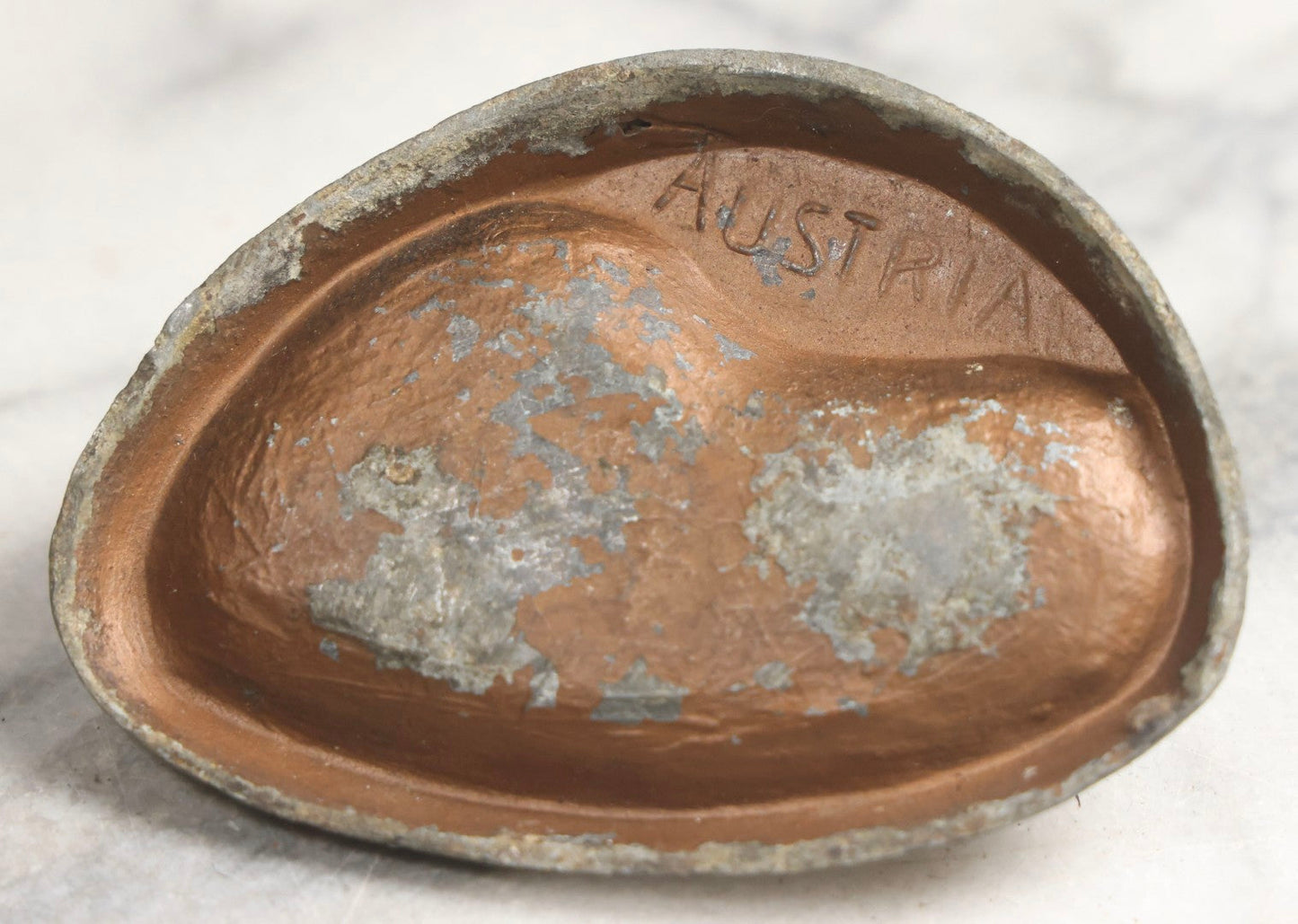 Lot 026 - Antique Austrian Cold-Painted Metal Black Cat Figurine On Dish Base