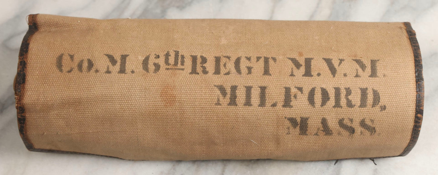 Lot 029 - Antique Massachusetts Volunteer Militia Armorer's Tool Roll, Co. M, 6th Regiment, Marked For Sergeant A. B. Trask, Late 19th–Early 20th Century