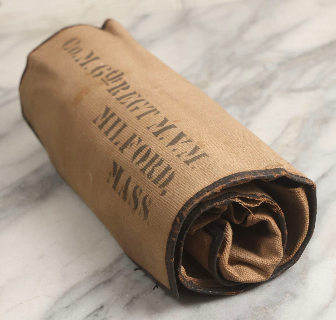 Lot 029 - Antique Massachusetts Volunteer Militia Armorer's Tool Roll, Co. M, 6th Regiment, Marked For Sergeant A. B. Trask, Late 19th–Early 20th Century