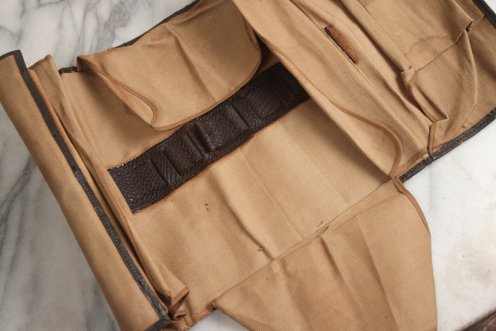 Lot 029 - Antique Massachusetts Volunteer Militia Armorer's Tool Roll, Co. M, 6th Regiment, Marked For Sergeant A. B. Trask, Late 19th–Early 20th Century