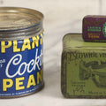 Lot 036 - Trio Of Advertising Tins Including Gescowide Vision Goggles, Laurel Ladies' Boudoir Safety Razor With Contents, And Planters Cocktail Peanuts