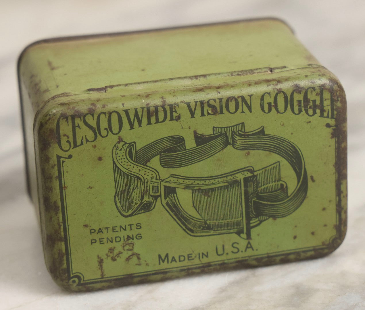 Lot 036 - Trio Of Advertising Tins Including Gescowide Vision Goggles, Laurel Ladies' Boudoir Safety Razor With Contents, And Planters Cocktail Peanuts