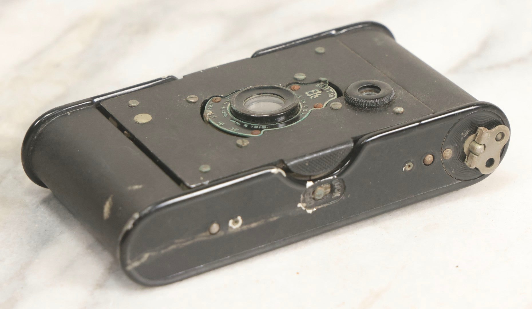 Lot 045 - Antique Vest Pocket Kodak Folding Camera By Eastman Kodak, Rochester, New York, For Autographic Film No. A-127, Latest Patent Date 1918