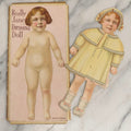Lot 056 - Antique “Really Jane Dressing Doll” Paper Doll Toy In Original Box Folder With Clothes, Period Clippings, And Note From “Fairy God Mother,” Patent Pending