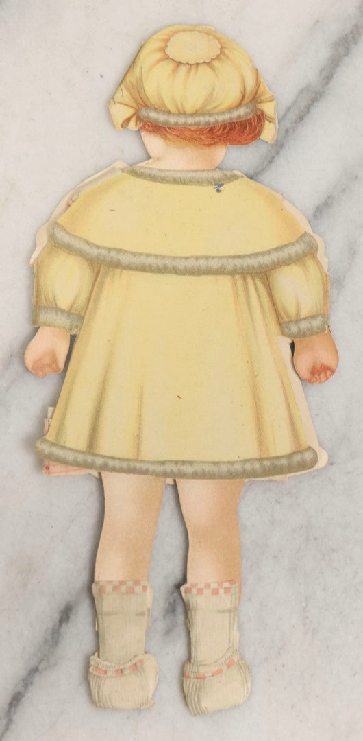Lot 056 - Antique “Really Jane Dressing Doll” Paper Doll Toy In Original Box Folder With Clothes, Period Clippings, And Note From “Fairy God Mother,” Patent Pending