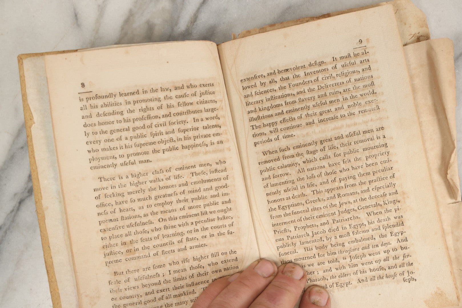 Lot 063 - Antique Memorial Sermon Booklet “A Sermon On The Death Of Gen. George Washington, Preached February 22, 1800” By Nathaniel Emmons, D.D., Wrentham, Massachusetts, With Additional Trask Family Ephemera