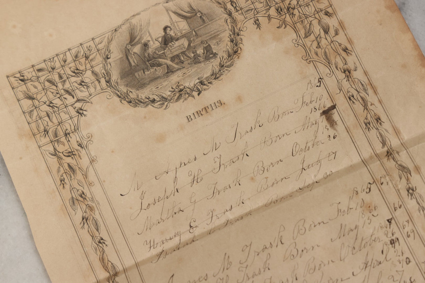 Lot 063 - Antique Memorial Sermon Booklet “A Sermon On The Death Of Gen. George Washington, Preached February 22, 1800” By Nathaniel Emmons, D.D., Wrentham, Massachusetts, With Additional Trask Family Ephemera