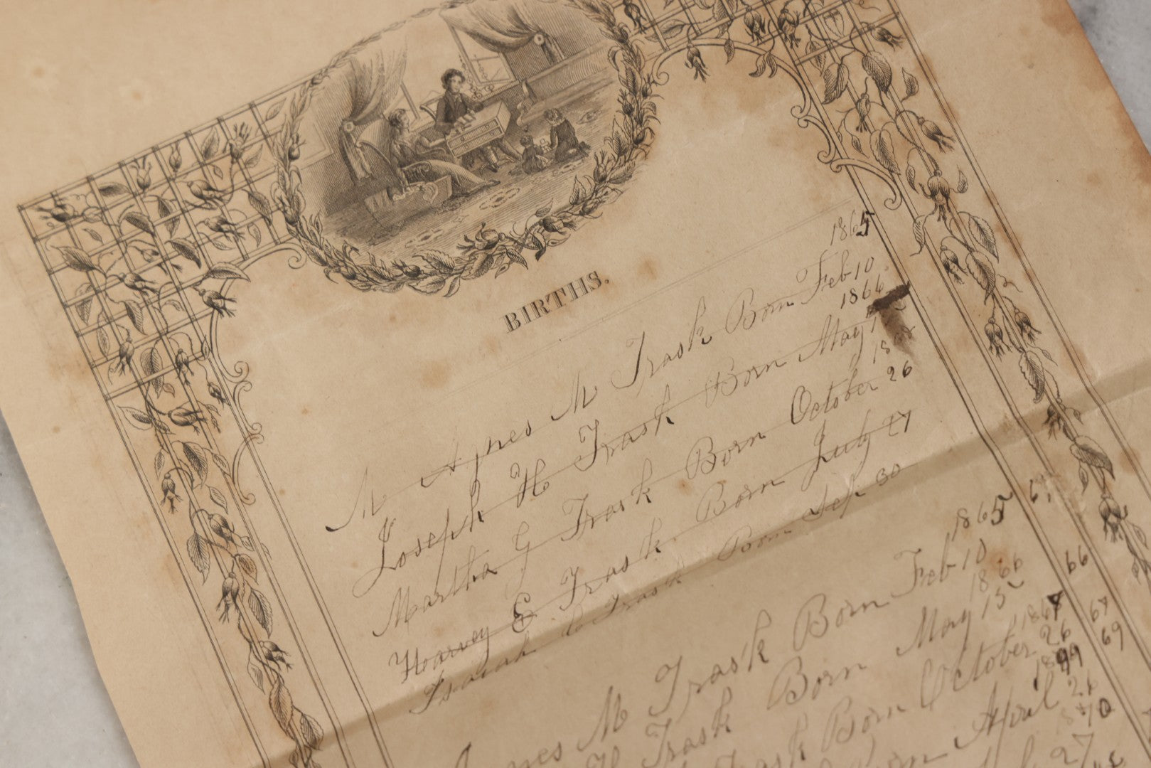 Lot 063 - Antique Memorial Sermon Booklet “A Sermon On The Death Of Gen. George Washington, Preached February 22, 1800” By Nathaniel Emmons, D.D., Wrentham, Massachusetts, With Additional Trask Family Ephemera