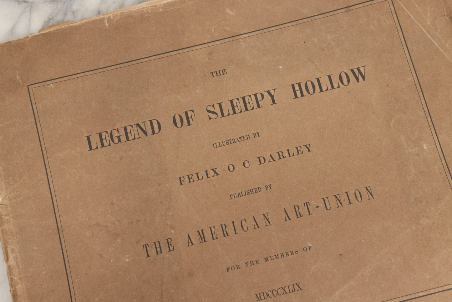Lot 065 - Antique Art Booklet “Illustrations Of The Legend Of Sleepy Hollow” By Felix O.C. Darley For The American Art-Union, 1849, Authorized By Washington Irving And Publisher George P. Putnam
