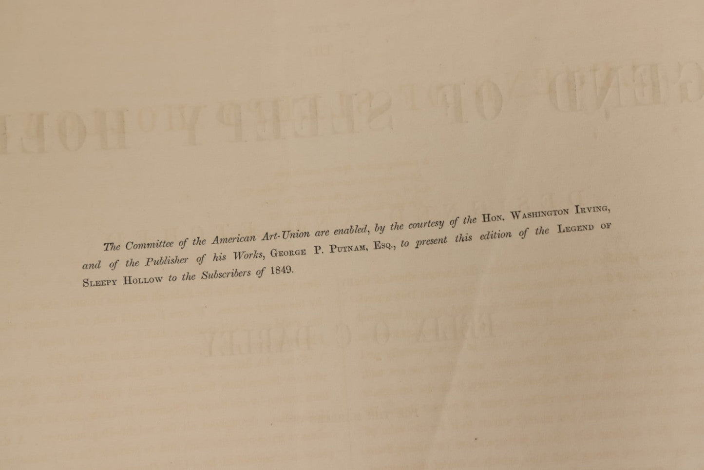 Lot 065 - Antique Art Booklet “Illustrations Of The Legend Of Sleepy Hollow” By Felix O.C. Darley For The American Art-Union, 1849, Authorized By Washington Irving And Publisher George P. Putnam