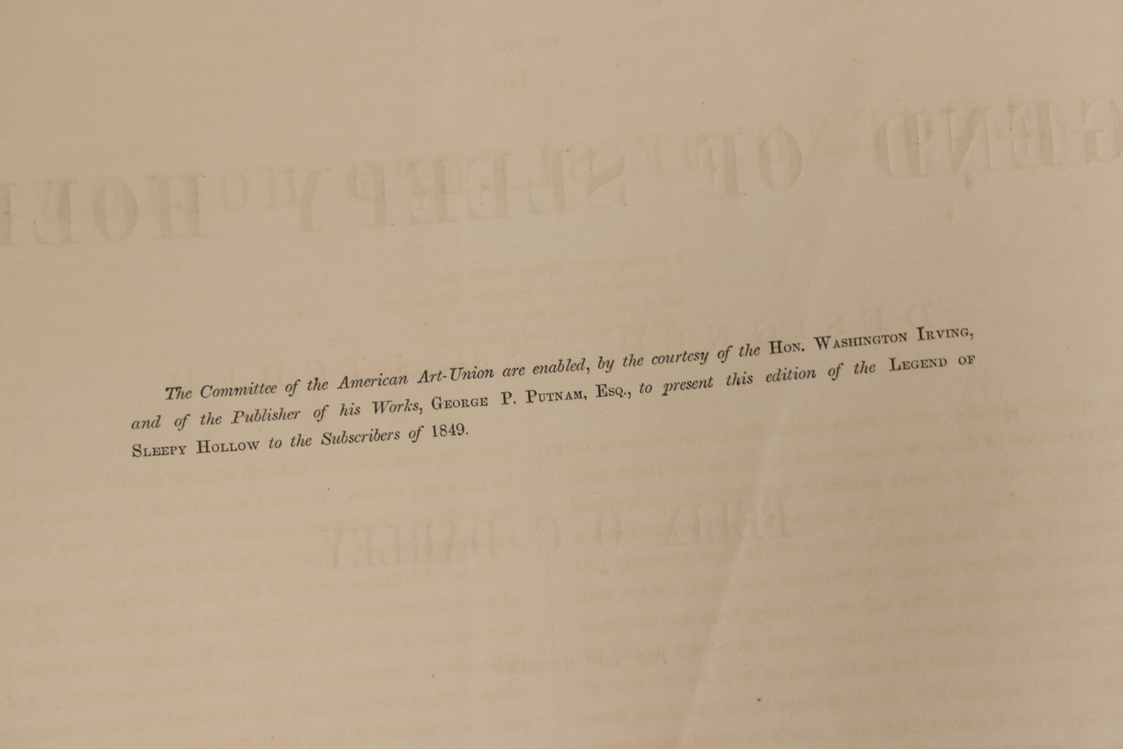 Lot 065 - Antique Art Booklet “Illustrations Of The Legend Of Sleepy Hollow” By Felix O.C. Darley For The American Art-Union, 1849, Authorized By Washington Irving And Publisher George P. Putnam