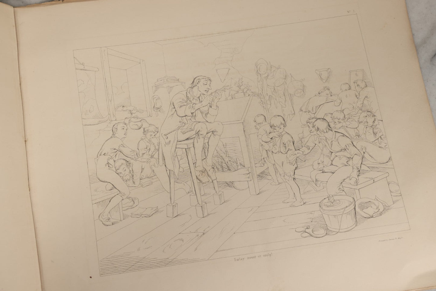 Lot 065 - Antique Art Booklet “Illustrations Of The Legend Of Sleepy Hollow” By Felix O.C. Darley For The American Art-Union, 1849, Authorized By Washington Irving And Publisher George P. Putnam