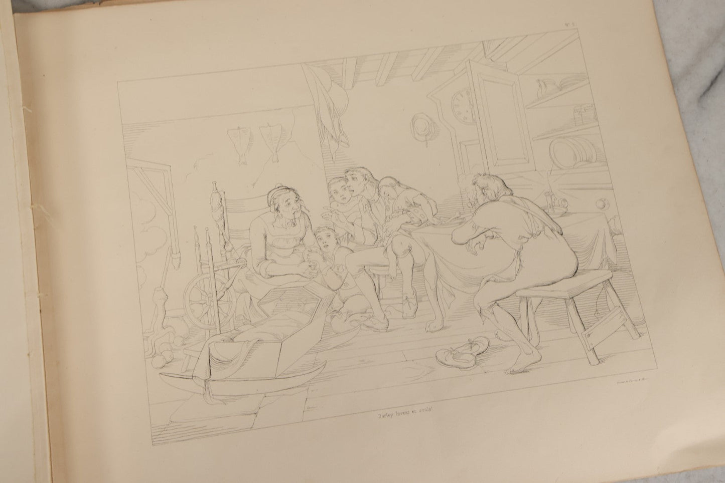 Lot 065 - Antique Art Booklet “Illustrations Of The Legend Of Sleepy Hollow” By Felix O.C. Darley For The American Art-Union, 1849, Authorized By Washington Irving And Publisher George P. Putnam