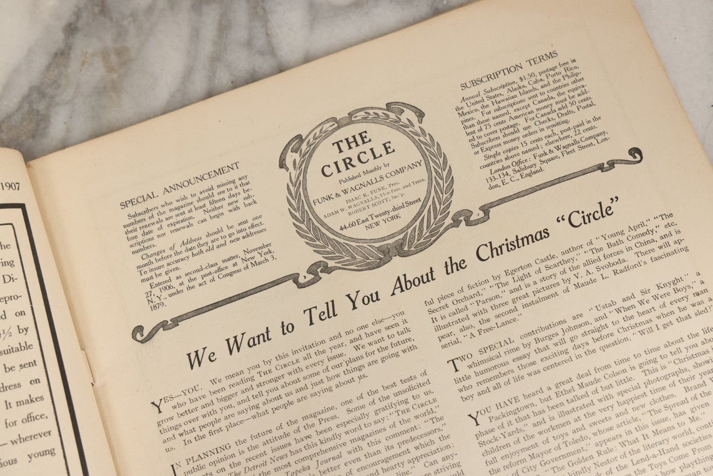 Lot 066 - Antique “The Circle” Magazine, November 1907, With Cover Of Man And Woman Carving Halloween Jack-O-Lantern Illustrated By Bessie Pease Gutmann, Copyright Funk & Wagnalls Co., New York