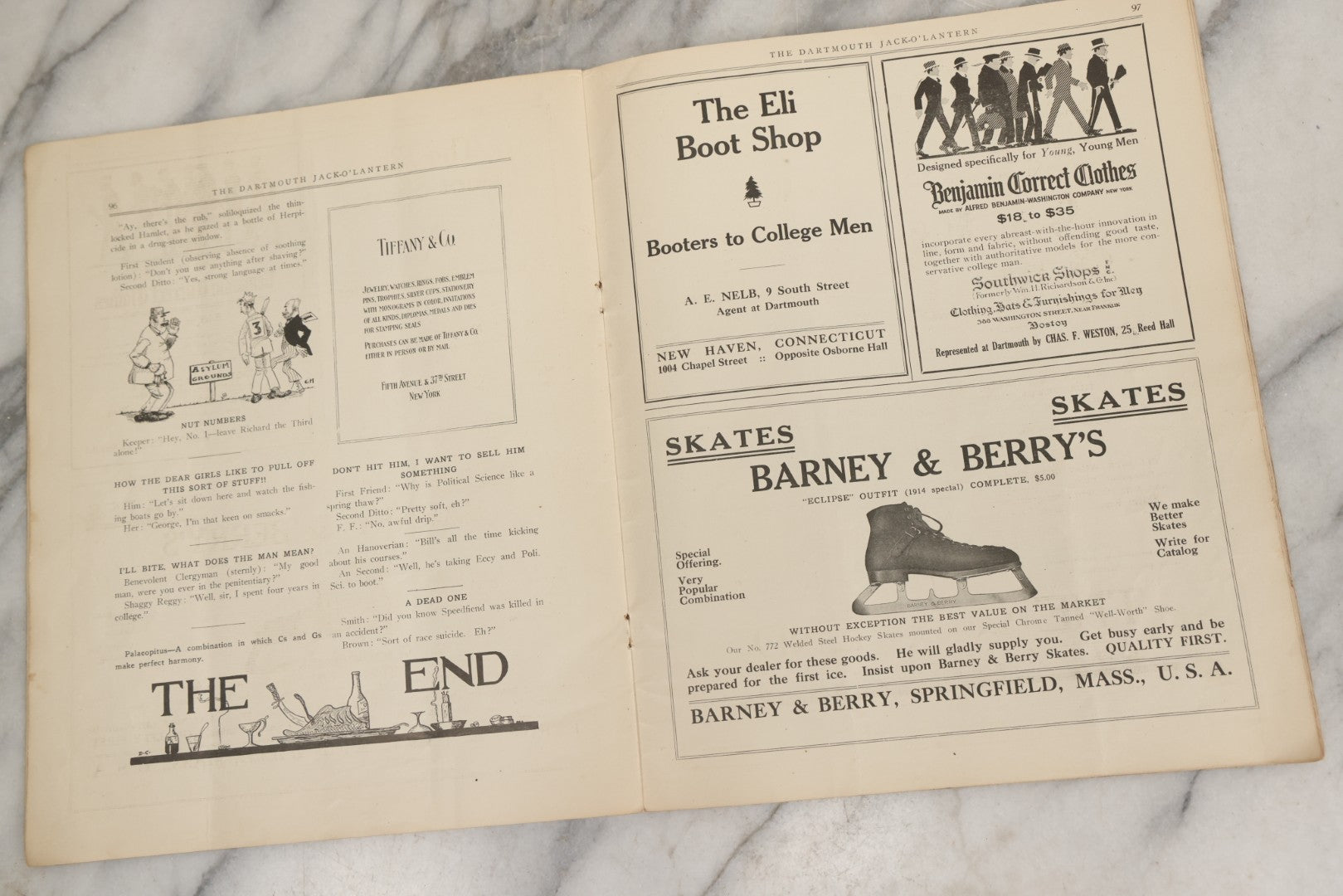 Lot 067 - Antique “The Dartmouth Jack-O-Lantern” Magazine, Volume VII No. 3, November 1914, Student Publication Of Dartmouth College, New Hampshire