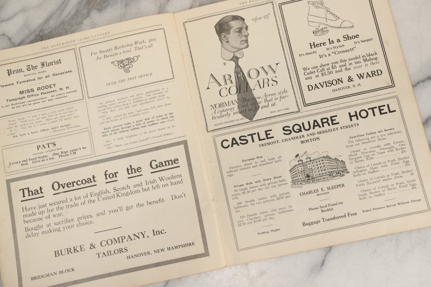 Lot 067 - Antique “The Dartmouth Jack-O-Lantern” Magazine, Volume VII No. 3, November 1914, Student Publication Of Dartmouth College, New Hampshire