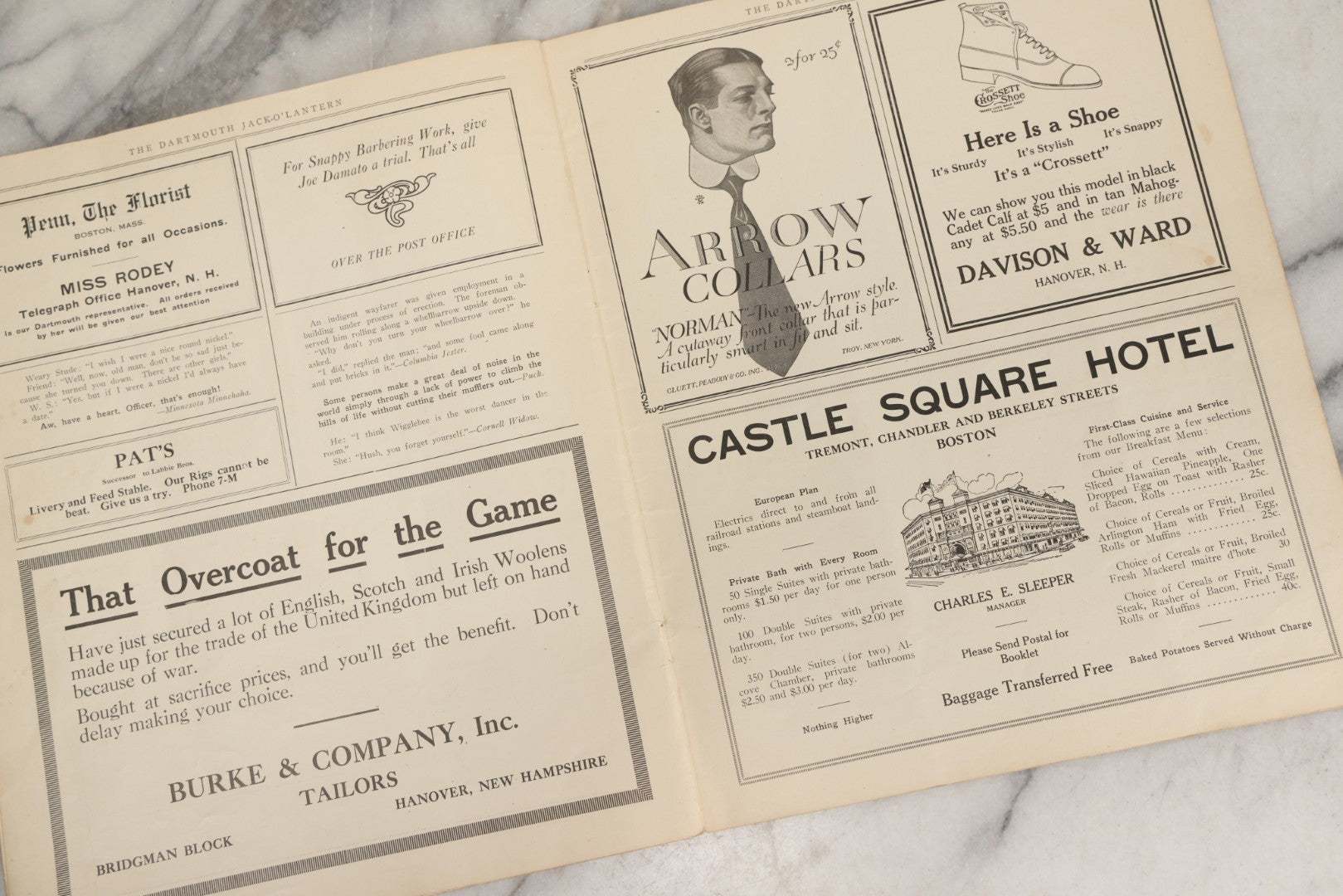 Lot 067 - Antique “The Dartmouth Jack-O-Lantern” Magazine, Volume VII No. 3, November 1914, Student Publication Of Dartmouth College, New Hampshire