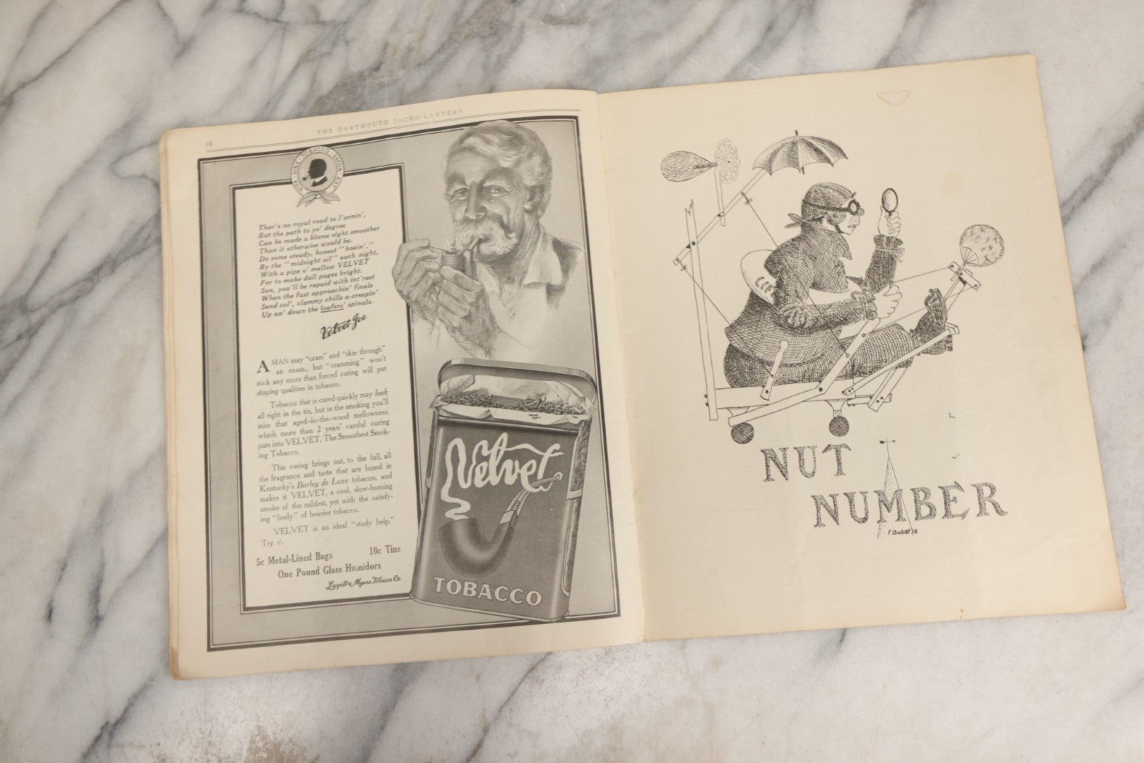 Lot 067 - Antique “The Dartmouth Jack-O-Lantern” Magazine, Volume VII No. 3, November 1914, Student Publication Of Dartmouth College, New Hampshire