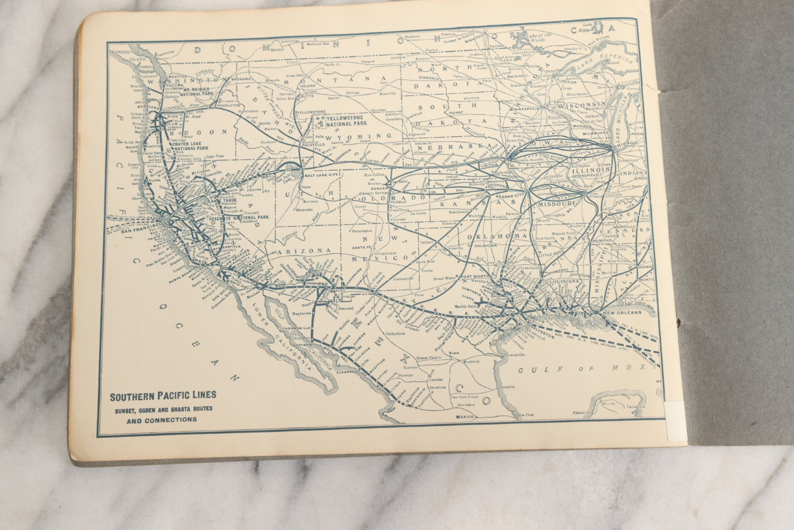 Lot 069 - Antique “The Overland Trail: From The Golden Gate To The Great Salt Lake, Along The Southern Pacific—The Road Of A Thousand Wonders” Scenic Guide Book, Exclusive Edition