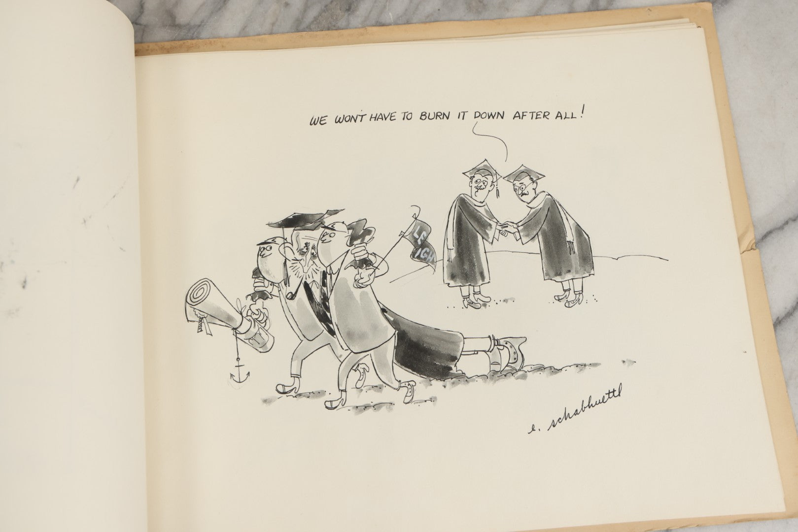 Lot 072 - Vintage Hand-Drawn Illustrated Retirement Book “This Is Your Life Jim More” With Posters, Documents, Party Ephemera, And Photographs, Pennsylvania Power And Light Company, 1955