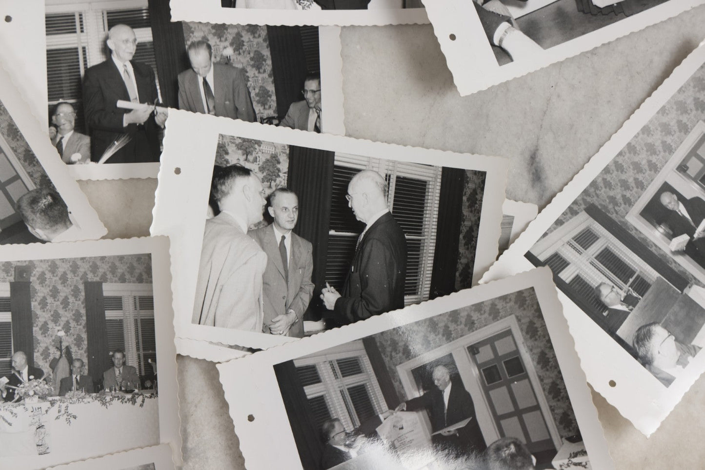 Lot 072 - Vintage Hand-Drawn Illustrated Retirement Book “This Is Your Life Jim More” With Posters, Documents, Party Ephemera, And Photographs, Pennsylvania Power And Light Company, 1955