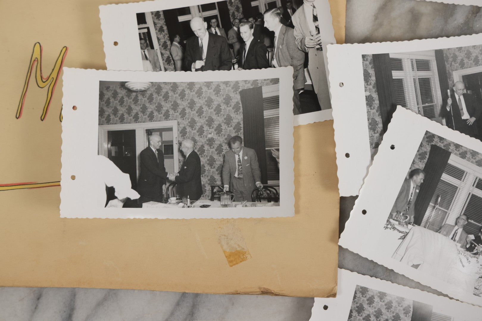 Lot 072 - Vintage Hand-Drawn Illustrated Retirement Book “This Is Your Life Jim More” With Posters, Documents, Party Ephemera, And Photographs, Pennsylvania Power And Light Company, 1955