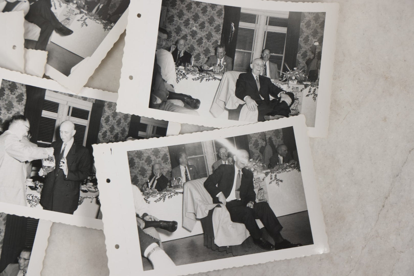 Lot 072 - Vintage Hand-Drawn Illustrated Retirement Book “This Is Your Life Jim More” With Posters, Documents, Party Ephemera, And Photographs, Pennsylvania Power And Light Company, 1955