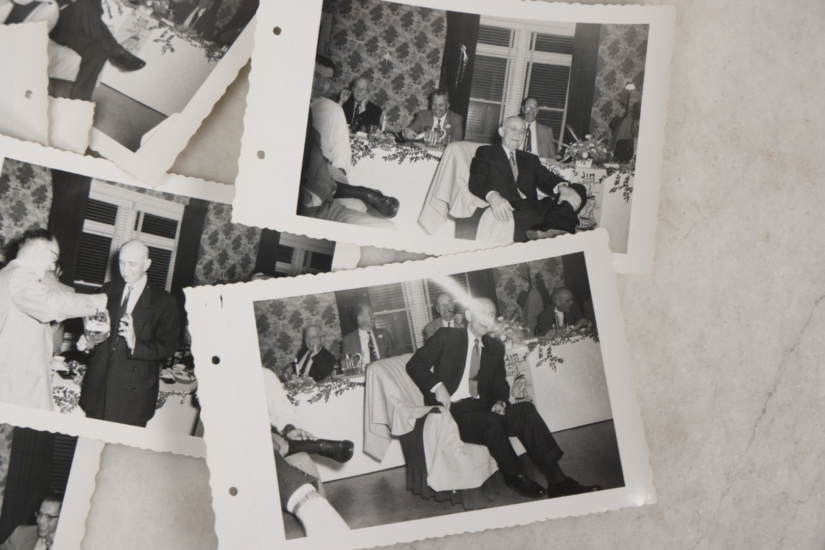 Lot 072 - Vintage Hand-Drawn Illustrated Retirement Book “This Is Your Life Jim More” With Posters, Documents, Party Ephemera, And Photographs, Pennsylvania Power And Light Company, 1955