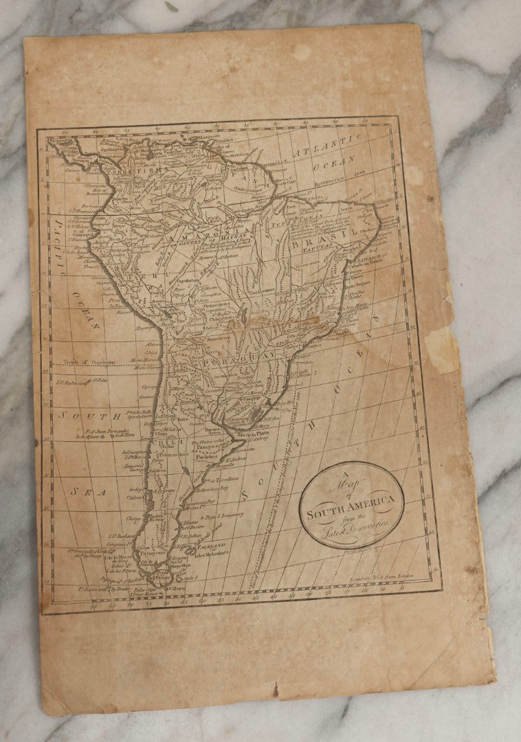 Lot 073 - Grouping Of Five 18th Century Maps Printed By Paas, Holborn, London, Including Europe, Ireland, Scotland, England And Wales, And South America
