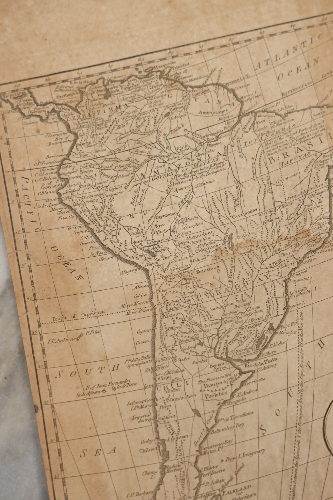 Lot 073 - Grouping Of Five 18th Century Maps Printed By Paas, Holborn, London, Including Europe, Ireland, Scotland, England And Wales, And South America