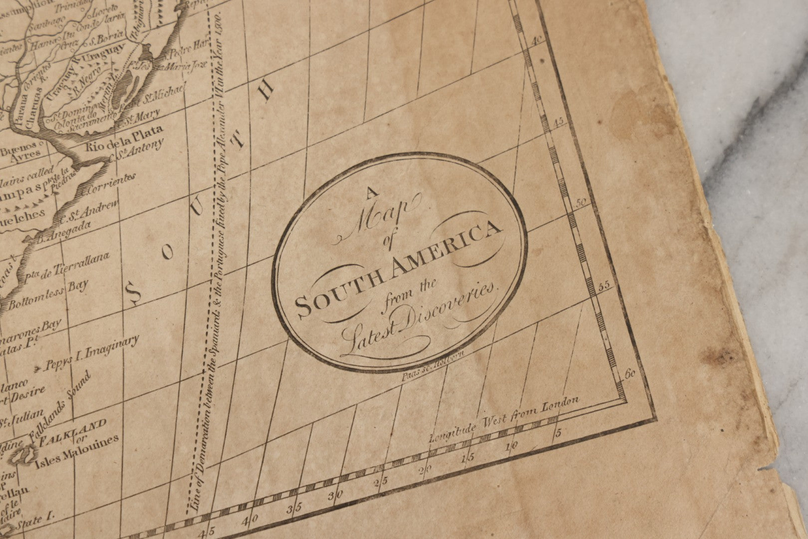 Lot 073 - Grouping Of Five 18th Century Maps Printed By Paas, Holborn, London, Including Europe, Ireland, Scotland, England And Wales, And South America