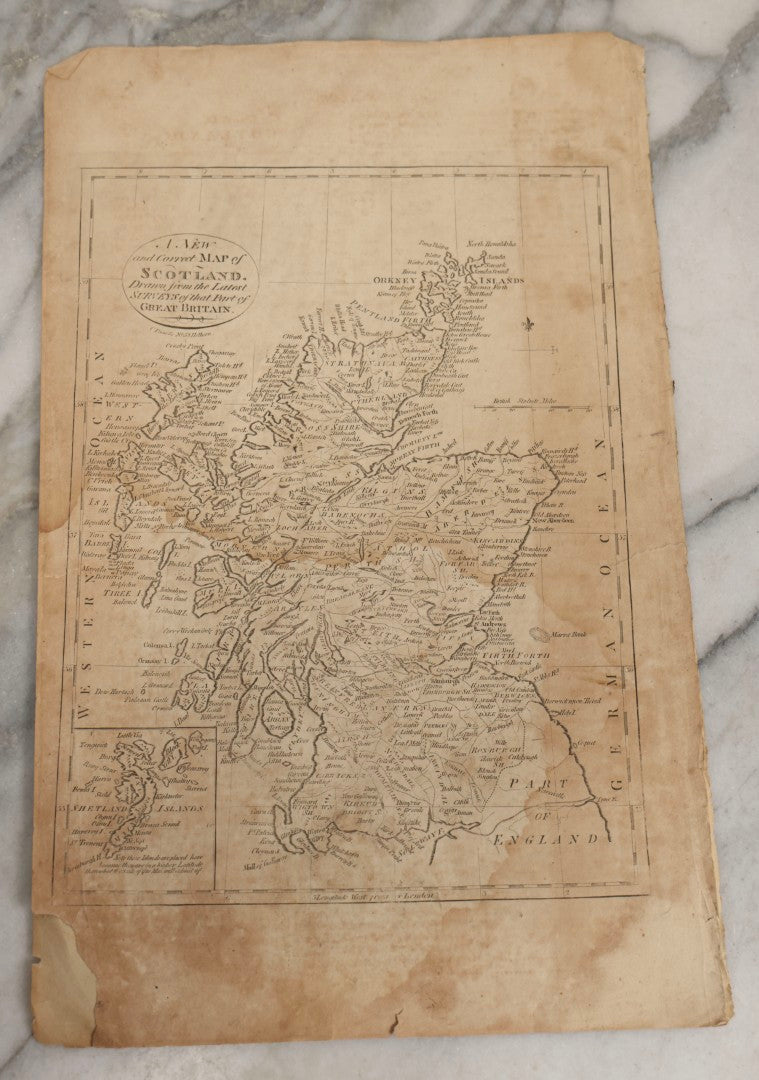 Lot 073 - Grouping Of Five 18th Century Maps Printed By Paas, Holborn, London, Including Europe, Ireland, Scotland, England And Wales, And South America