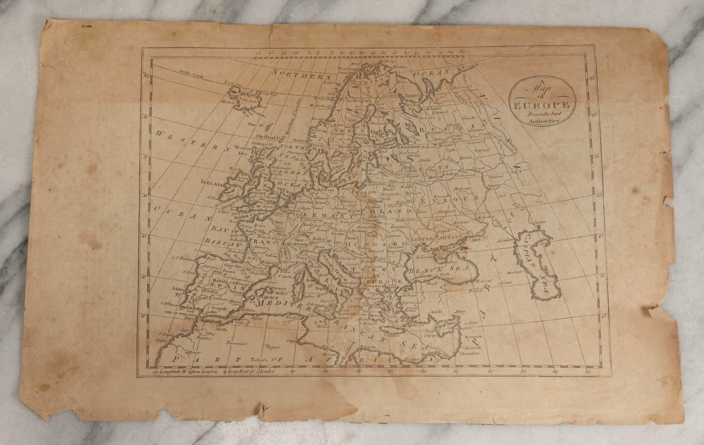 Lot 073 - Grouping Of Five 18th Century Maps Printed By Paas, Holborn, London, Including Europe, Ireland, Scotland, England And Wales, And South America