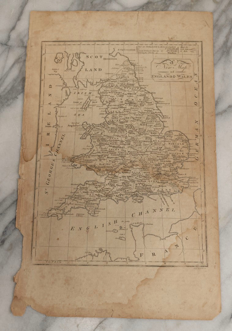 Lot 073 - Grouping Of Five 18th Century Maps Printed By Paas, Holborn, London, Including Europe, Ireland, Scotland, England And Wales, And South America