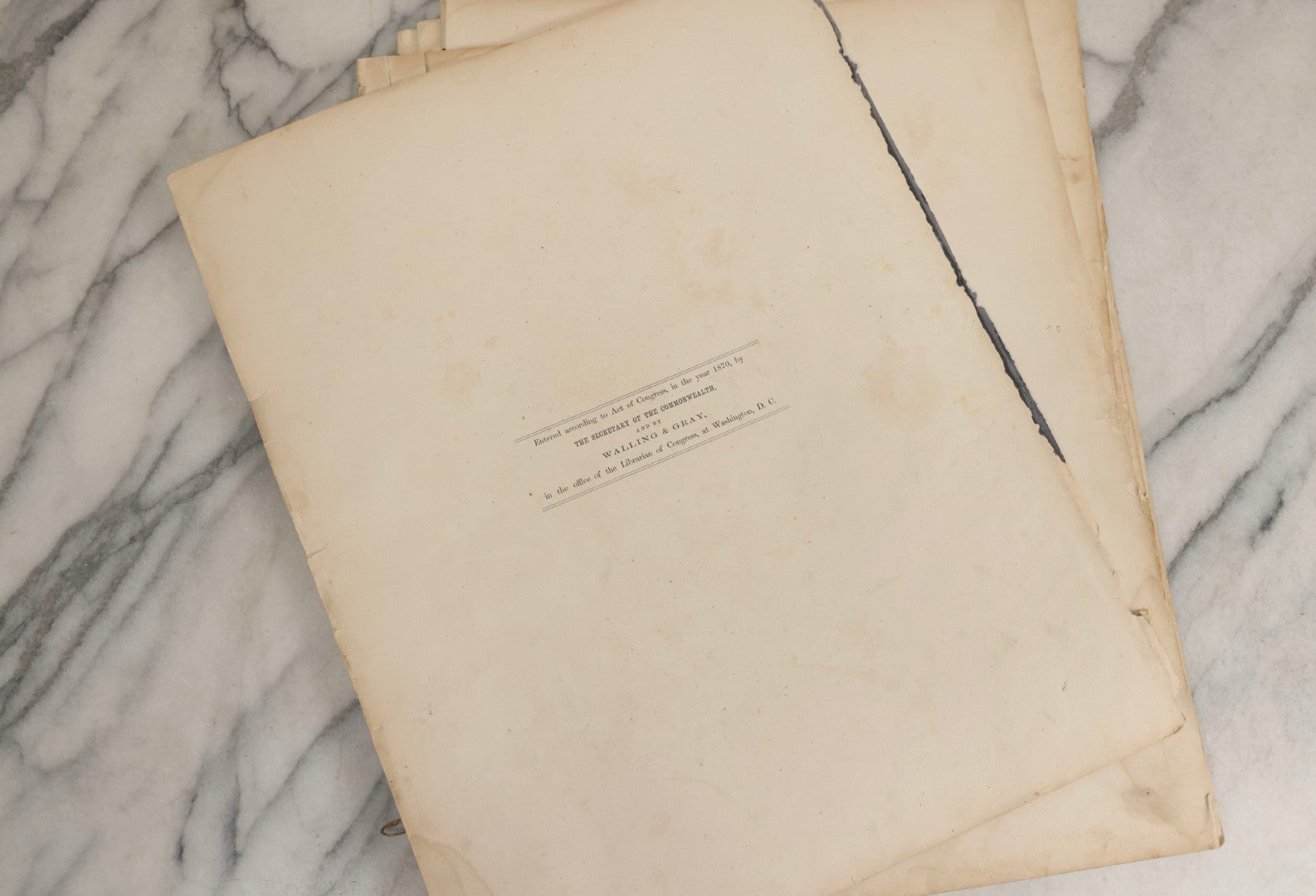 Lot 074 - Antique “Official Topographical Atlas Of Massachusetts” By Walling & Gray, Stedman Brown & Lyon, 1871, Hand-Colored Maps, Binding Detached