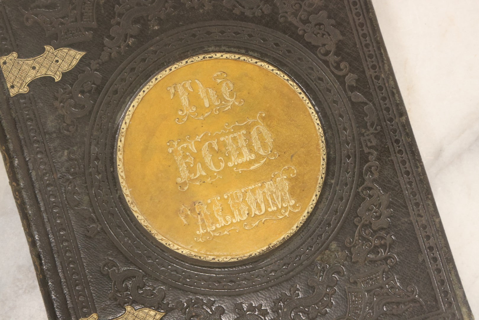 Lot 076 - Antique "An Echo Album" Autograph Book With 30+ Inscriptions, Published By Bradley, Dayton & Co., Boston, 1862, Belonging To Mrs. Henry Rebecca Trask, Circa 1880s