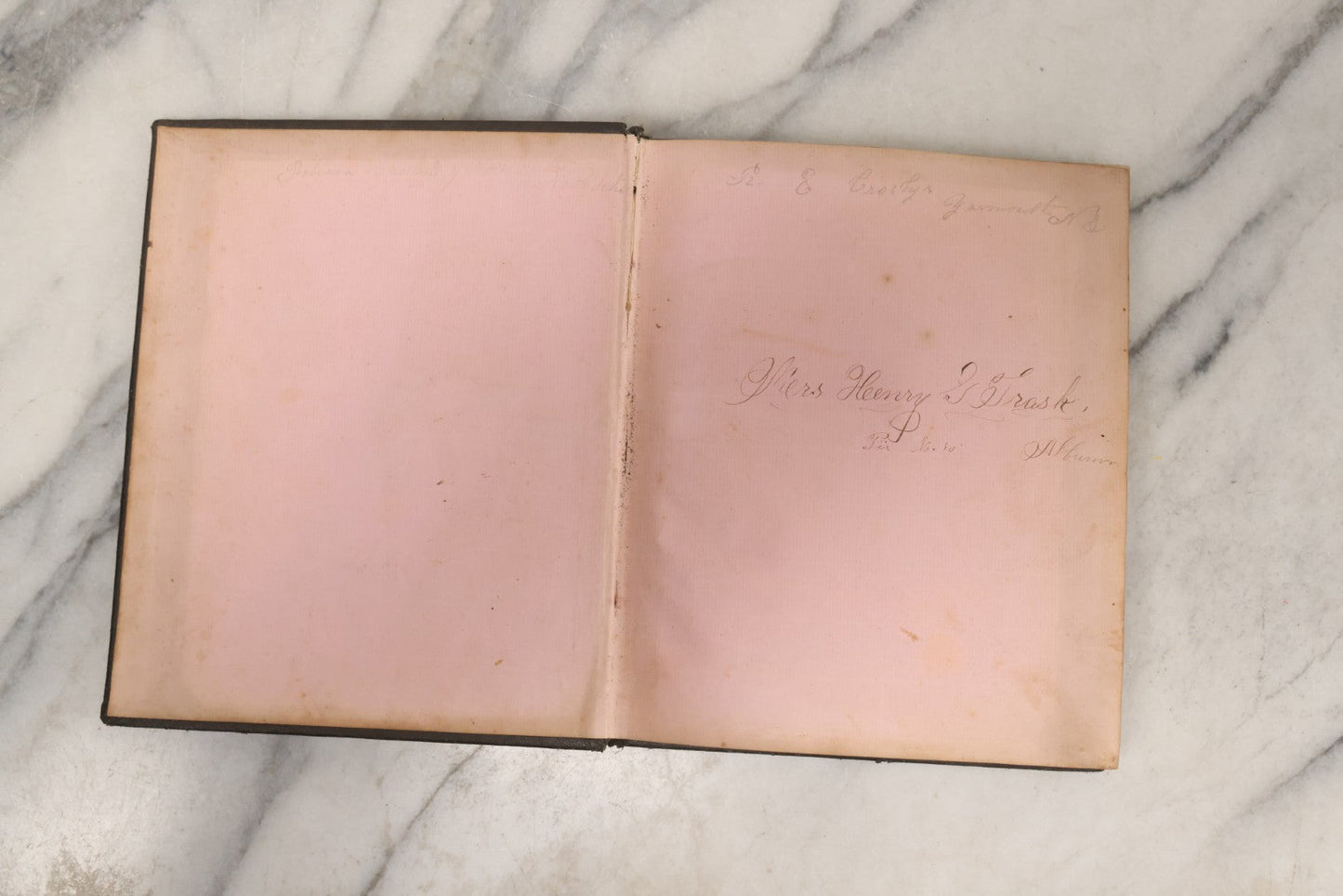 Lot 076 - Antique "An Echo Album" Autograph Book With 30+ Inscriptions, Published By Bradley, Dayton & Co., Boston, 1862, Belonging To Mrs. Henry Rebecca Trask, Circa 1880s