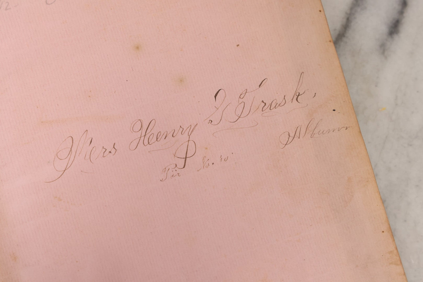 Lot 076 - Antique "An Echo Album" Autograph Book With 30+ Inscriptions, Published By Bradley, Dayton & Co., Boston, 1862, Belonging To Mrs. Henry Rebecca Trask, Circa 1880s