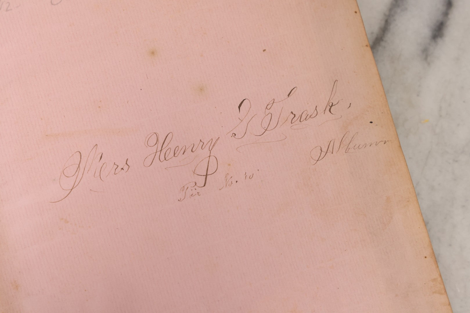 Lot 076 - Antique "An Echo Album" Autograph Book With 30+ Inscriptions, Published By Bradley, Dayton & Co., Boston, 1862, Belonging To Mrs. Henry Rebecca Trask, Circa 1880s
