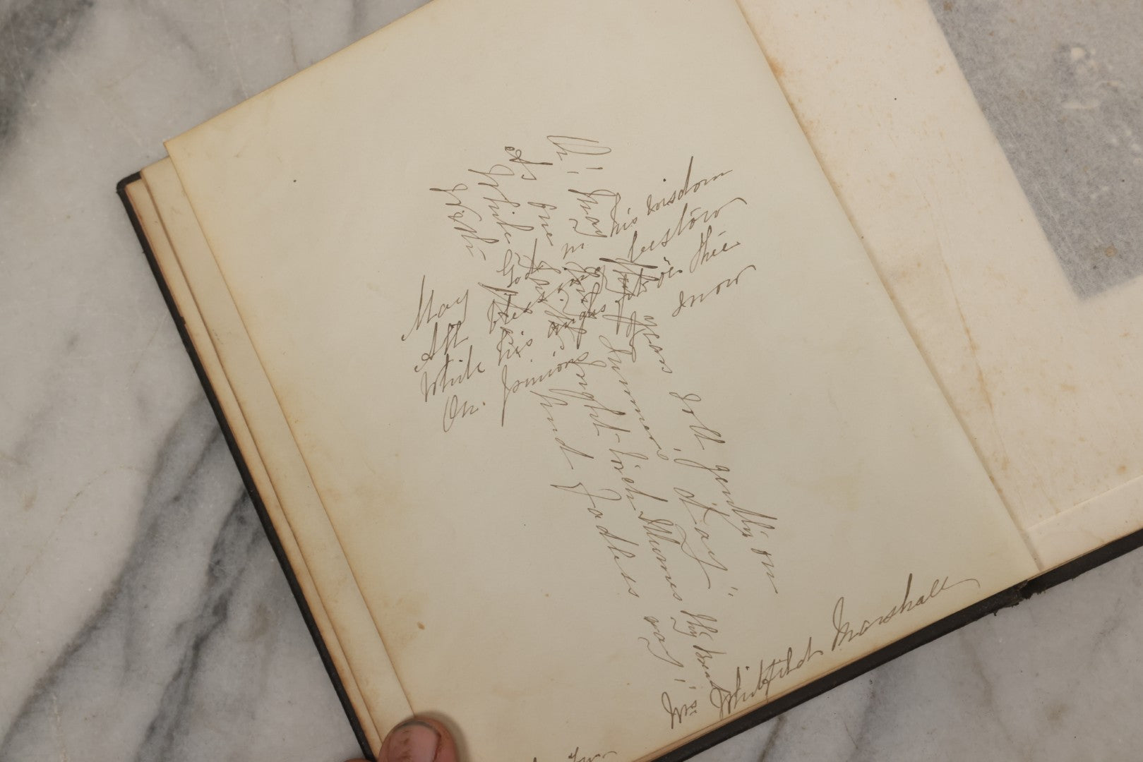 Lot 076 - Antique "An Echo Album" Autograph Book With 30+ Inscriptions, Published By Bradley, Dayton & Co., Boston, 1862, Belonging To Mrs. Henry Rebecca Trask, Circa 1880s