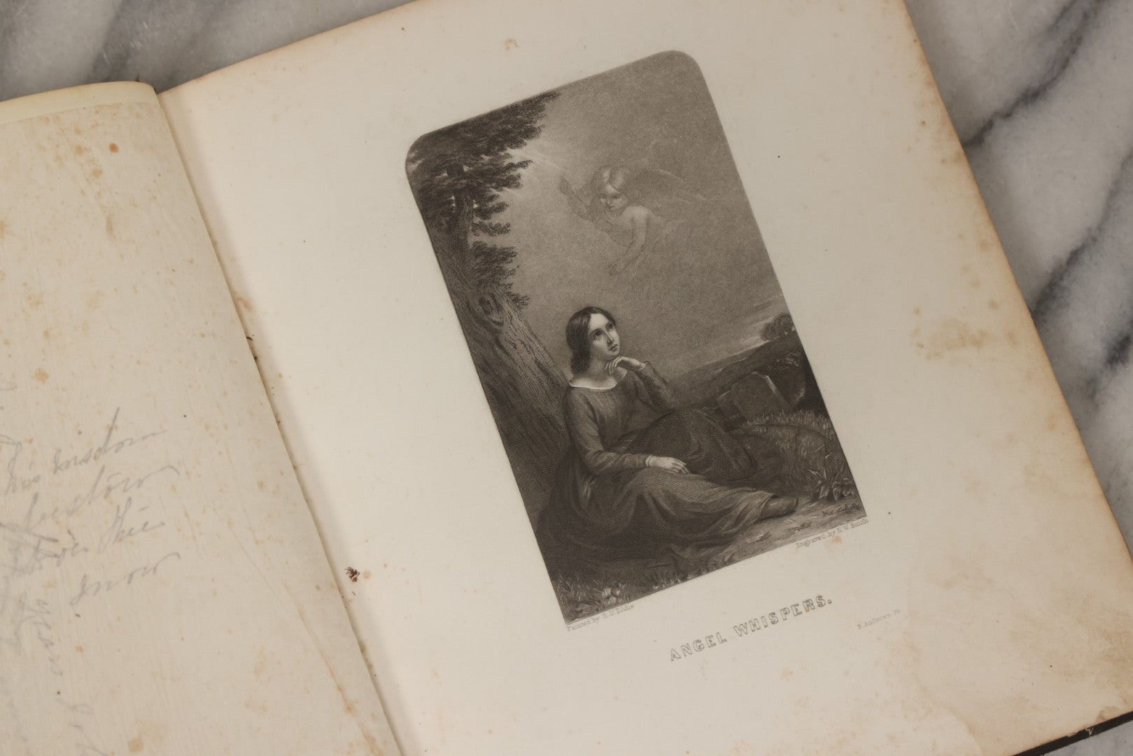Lot 076 - Antique "An Echo Album" Autograph Book With 30+ Inscriptions, Published By Bradley, Dayton & Co., Boston, 1862, Belonging To Mrs. Henry Rebecca Trask, Circa 1880s