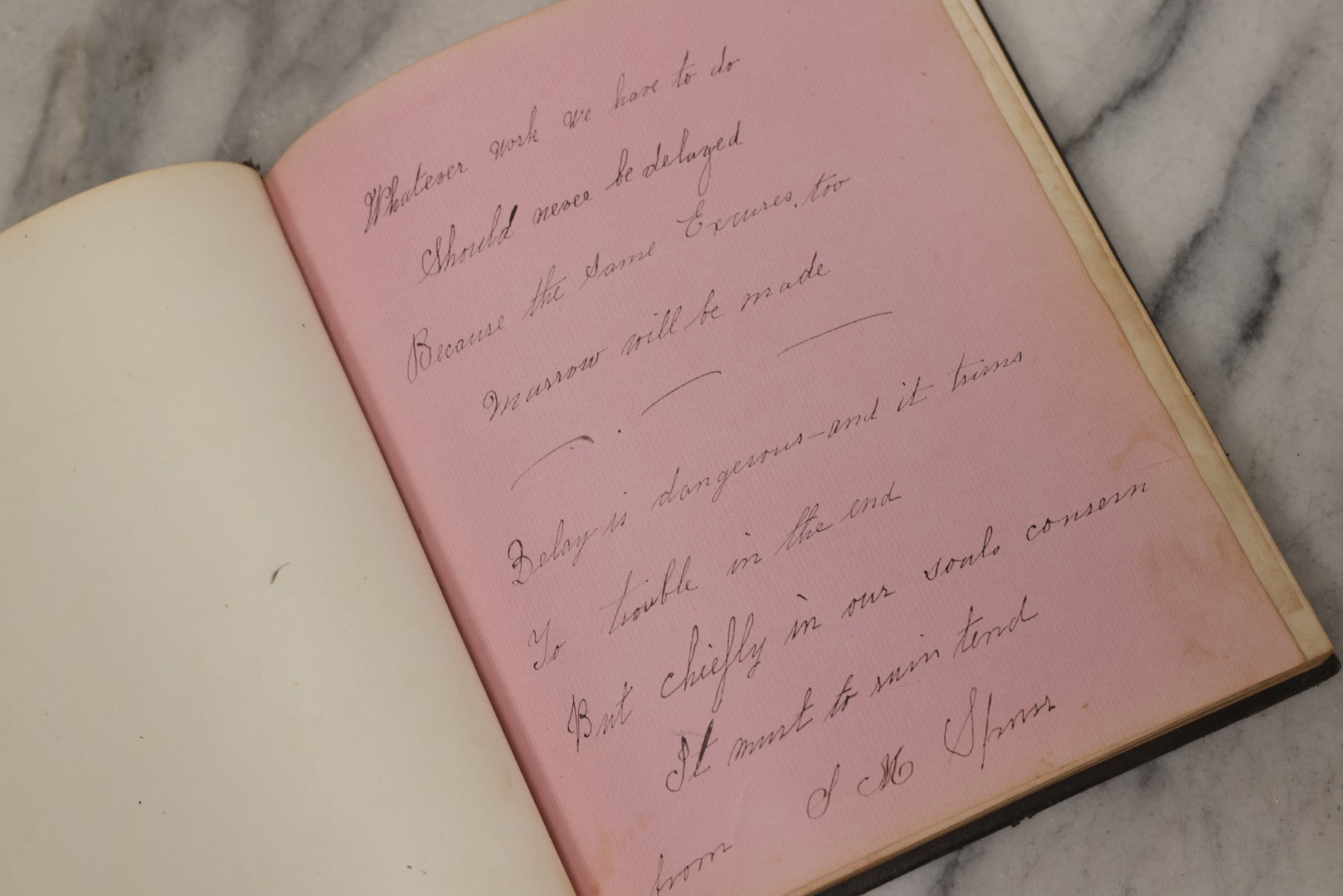 Lot 076 - Antique "An Echo Album" Autograph Book With 30+ Inscriptions, Published By Bradley, Dayton & Co., Boston, 1862, Belonging To Mrs. Henry Rebecca Trask, Circa 1880s